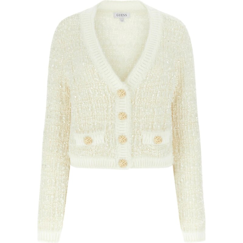 GUESS Kardigán AOMORI biela ako vlna 67252866