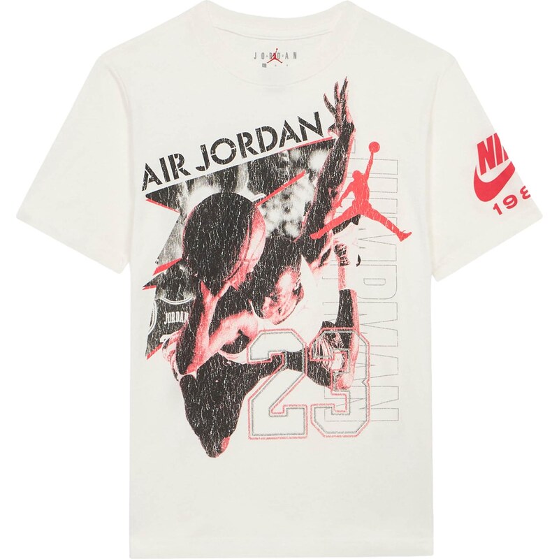 Jordan Tričko 1984 sivá / jasne červená / čierna / šedobiela 67252903