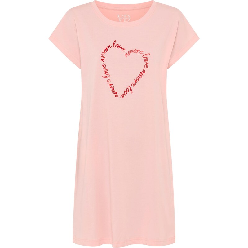 VIVANCE Nočná košieľka ružová / červená 67252953