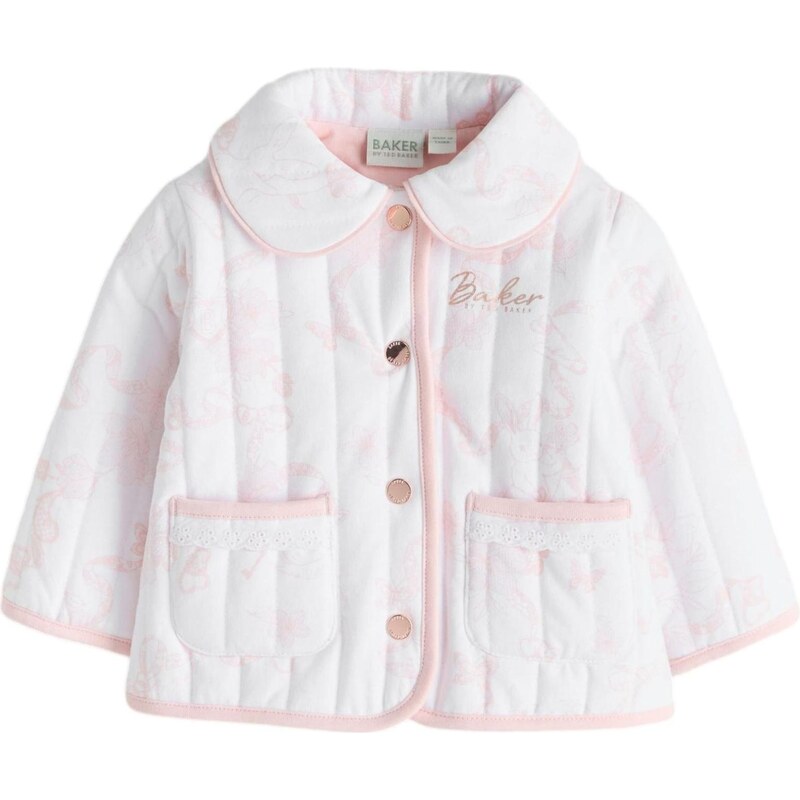 Baker by Ted Baker Prechodná bunda pastelovo ružová / biela 67253021