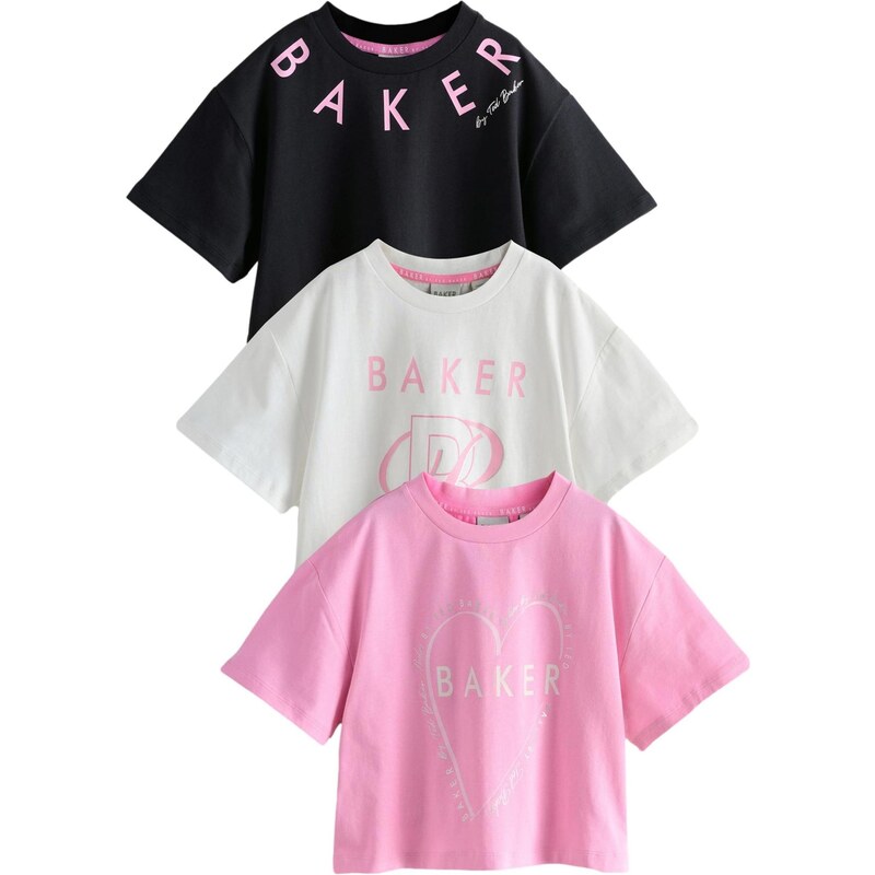 Baker by Ted Baker Tričko svetloružová / čierna / biela 67253002