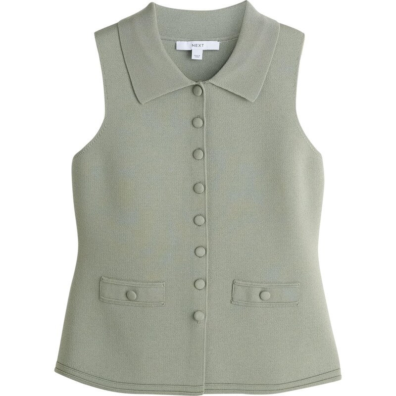 Next Pletená vesta pastelovo zelená 67253013