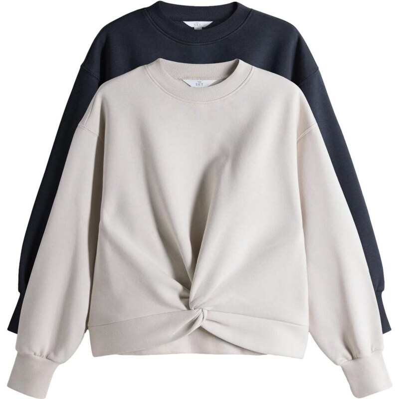 The Set Mikina krémová / námornícka modrá 67253005