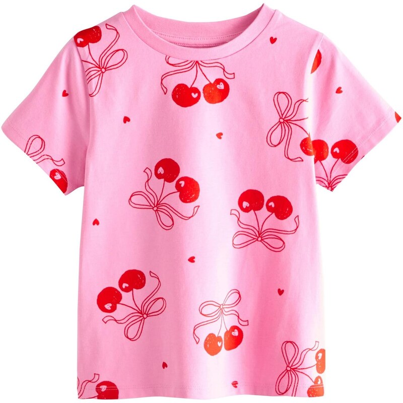 Next Tričko svetloružová / červená 67253010