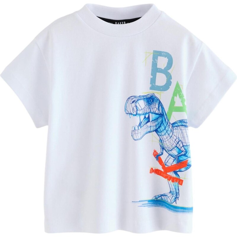 Baker by Ted Baker Tričko Dinosaur modrá / kiwi / homárová / biela 67253106