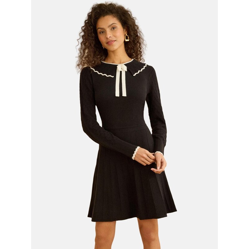 love & roses Pletené šaty čierna / biela 67253114