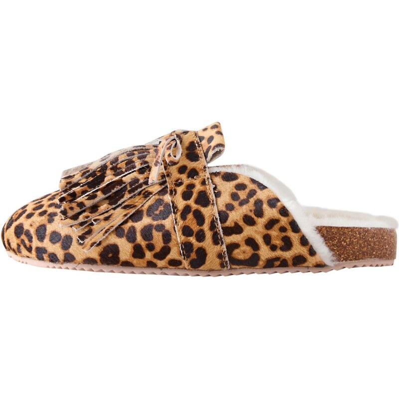 Next Papuče Fringe hnedá / čierna / biela 67253118