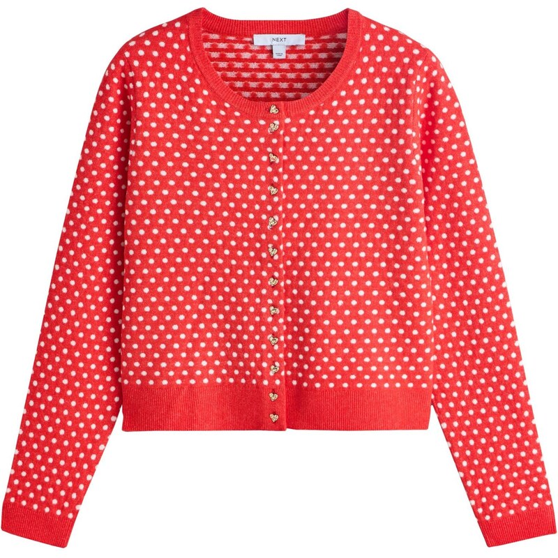 Next Kardigán červená / biela 67253138