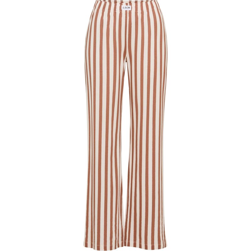LSCN by LASCANA Pyžamové nohavice svetlobéžová / hnedá 67253180