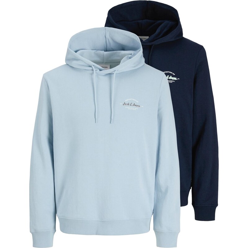 JACK & JONES Mikina JJBRANDON svetlomodrá / tmavomodrá / biela 67253211