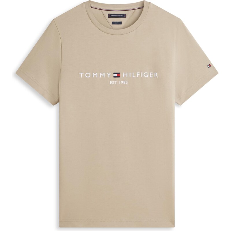 TOMMY HILFIGER Tričko kaki / biela 67253260