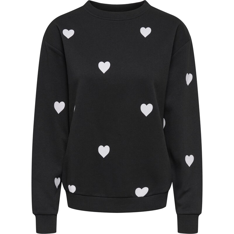 JDY Mikina JDYNANNA čierna / biela 67253272