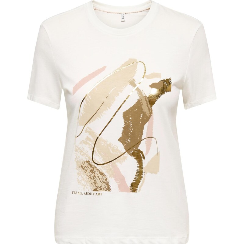 ONLY Tričko ONLKITA telová / zlatá / púdrová / biela 67253361