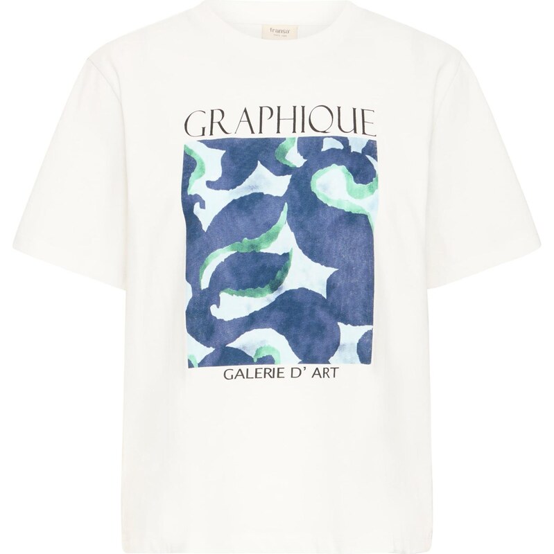 Fransa Tričko FRWRENLY námornícka modrá / pastelovo modrá / zelená / 67253420