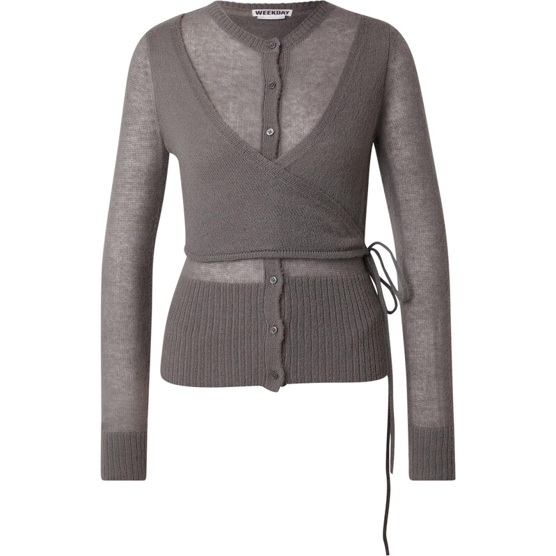 WEEKDAY Kardigán Drifa sivá 67253455