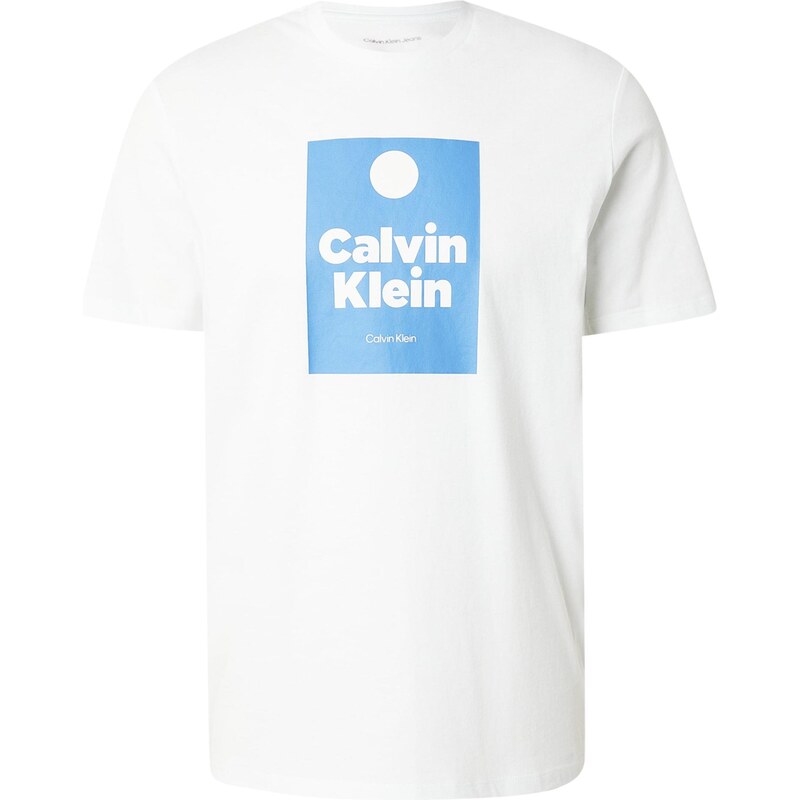Calvin Klein Jeans Tričko azúrová / biela 67253492