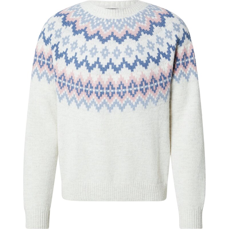 GAP Sveter FAIR ISLE YOKE opálová / kráľovská modrá / rosé / biela 67253502