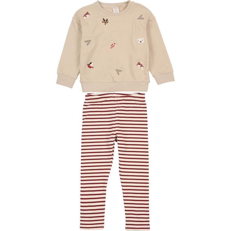 Lindex Set svetlobéžová / červená 67253632