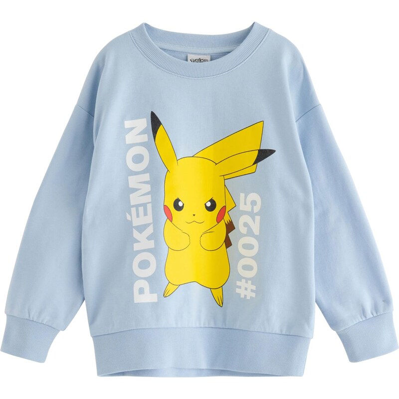 Lindex Mikina Pokemon svetlomodrá / žltá / čierna / biela 67253652
