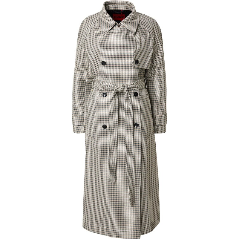 HUGO Prechodný kabát Mesilla farba ťavej srsti / čierna / biela 67253729