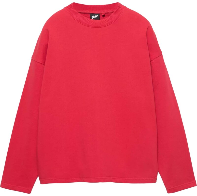Pull&Bear Mikina STWD červená / čierna 67253333