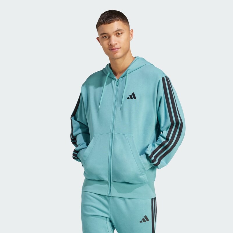 Adidas Mikina s kapucňou Essentials 3-Stripes French Terry Full-Zip 67257726