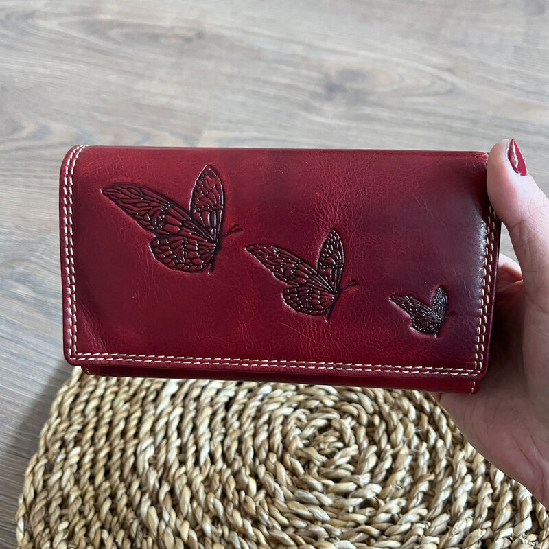 Tillberg Dámska kožená peňaženka červená BIRGIT 67258235