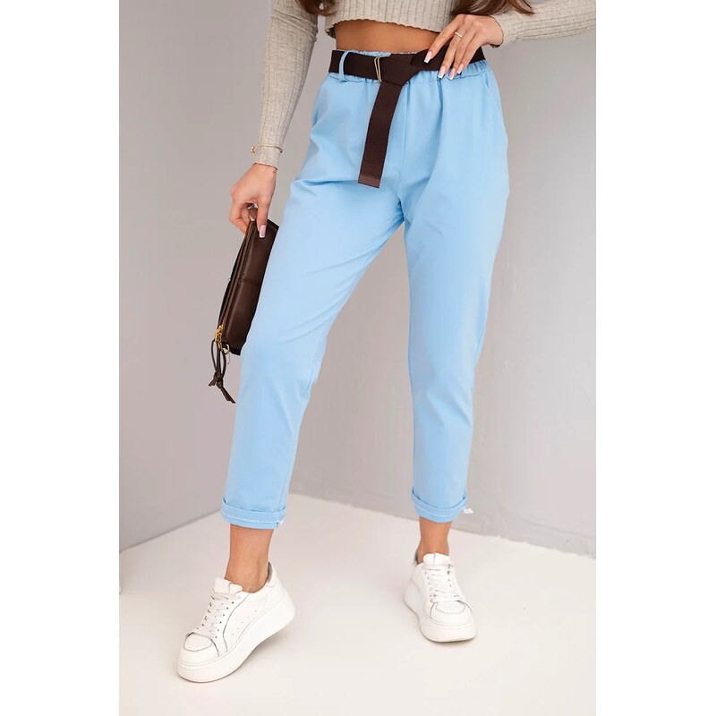 Kesi Dámske bavlnené nohavice ART62296 s opaskom 68158783