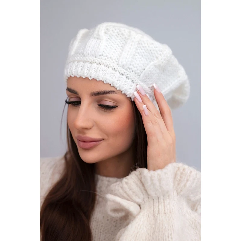 Dámsky zimný baret Kesi K414 ecru 67265136