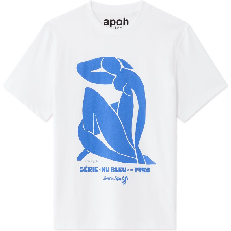 Celio Biele tričko s modrým motívom Matisse 67265229