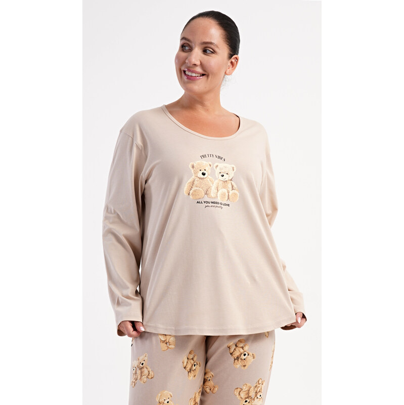 Vienetta Dámske dlhé pyžamo Bears 67261392
