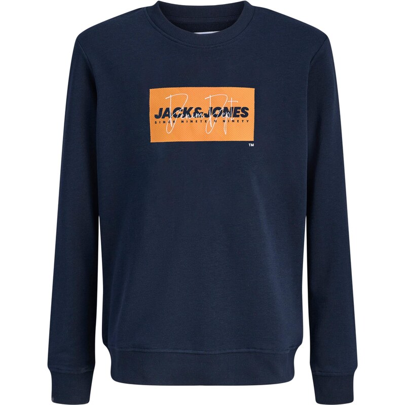 Jack & Jones Junior Mikina JJCOLE námornícka modrá / oranžová 67266904