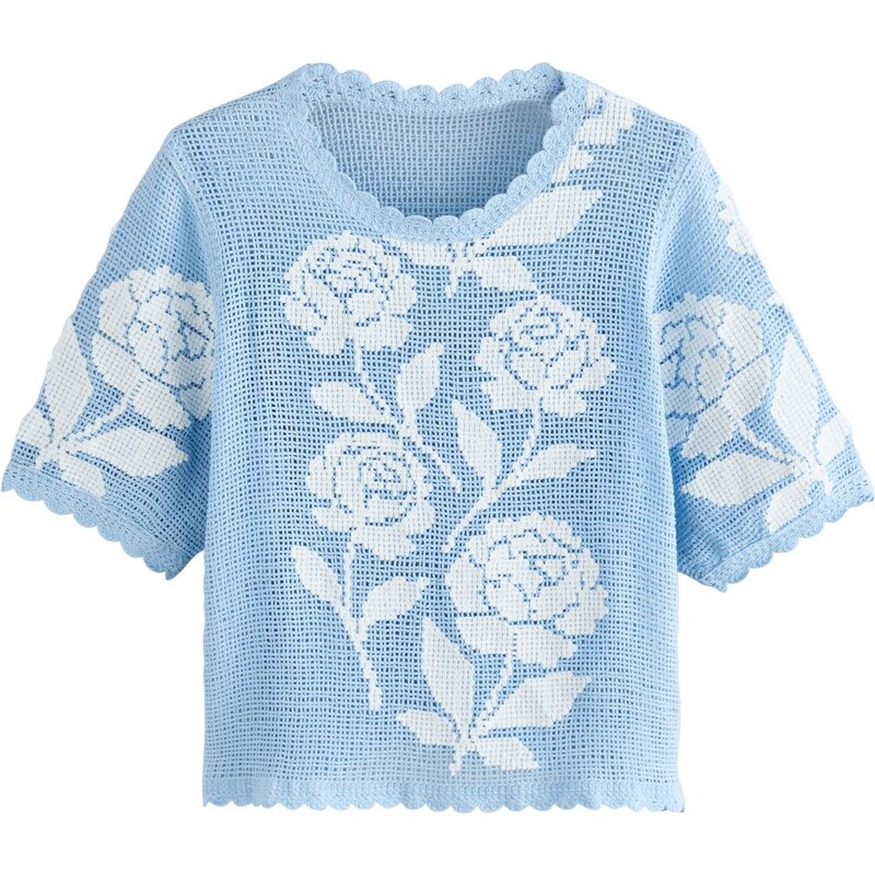 Next Sveter svetlomodrá / biela 67266984