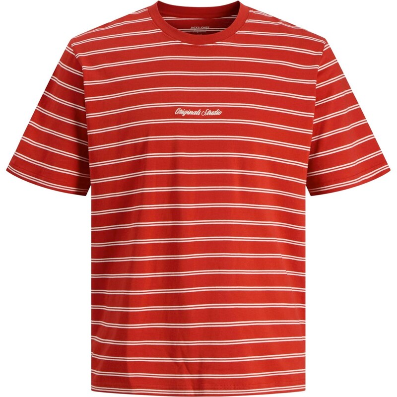 JACK & JONES Tričko JORNORREBRO červená / biela 67267041