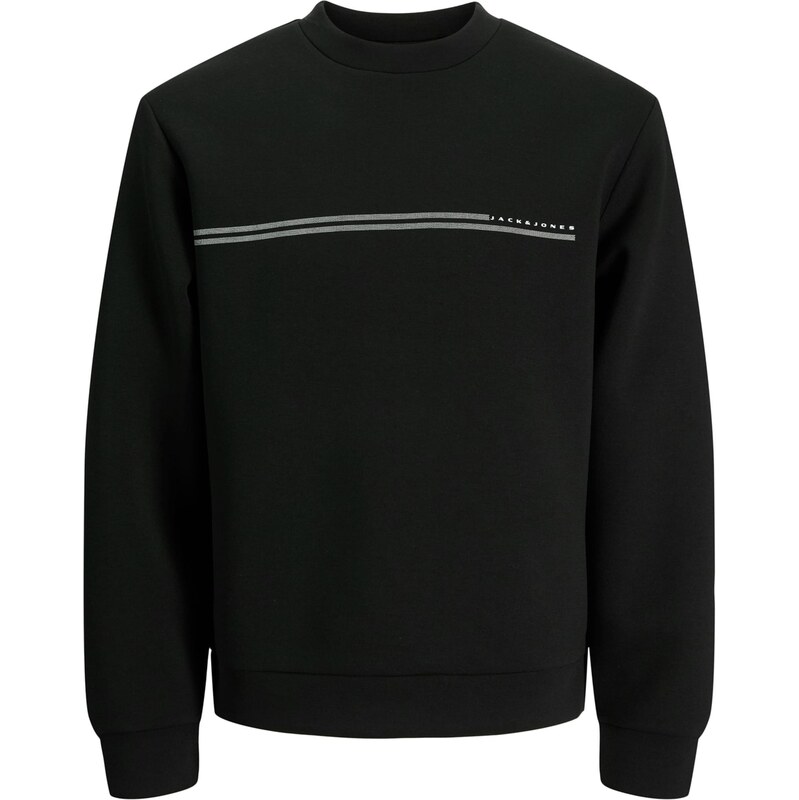 JACK & JONES Mikina JCOFUSION čierna / biela 67267129