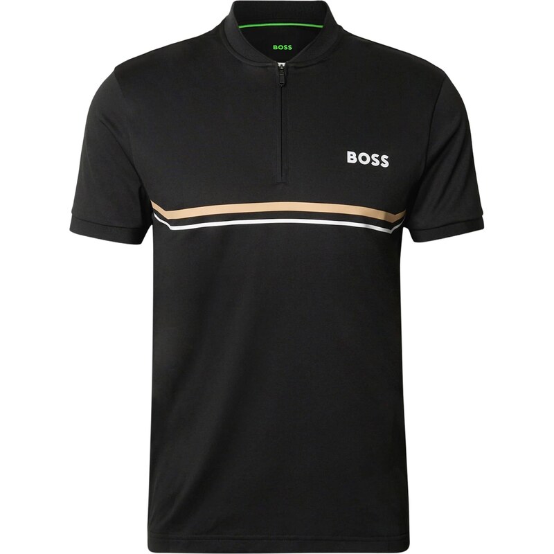 BOSS Funkčné tričko svetlohnedá / čierna / biela 67267192