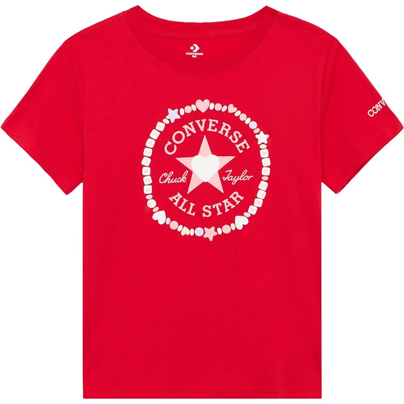 CONVERSE Tričko VALENTINES DAY HEART ružová / červená / biela 67267201