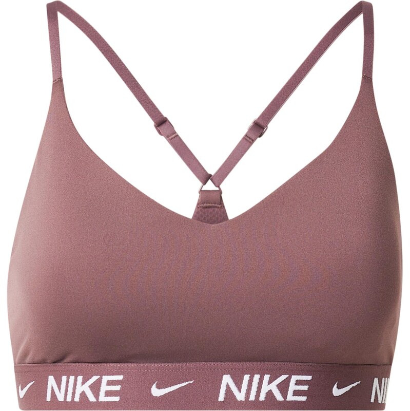NIKE Športová podprsenka Indy hnedá / biela 67267218