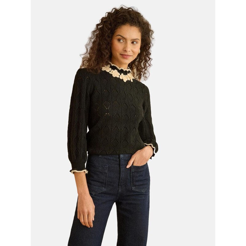 love & roses Sveter krémová / čierna 67267248