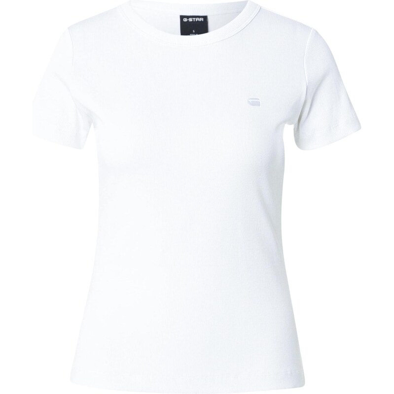 G-STAR Tričko Slim Rib biela 67267281