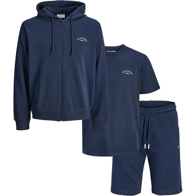 JACK & JONES Joggingová súprava JJCOLLEGE námornícka modrá / biela 67267336