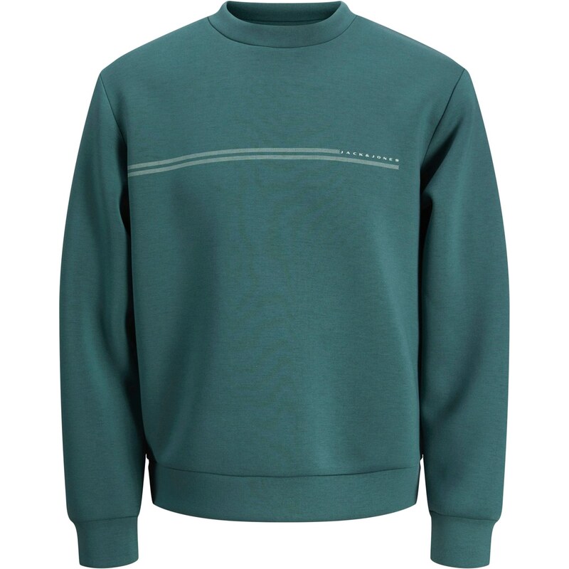 JACK & JONES Mikina JCOFUSION modrozelená / biela 67267338