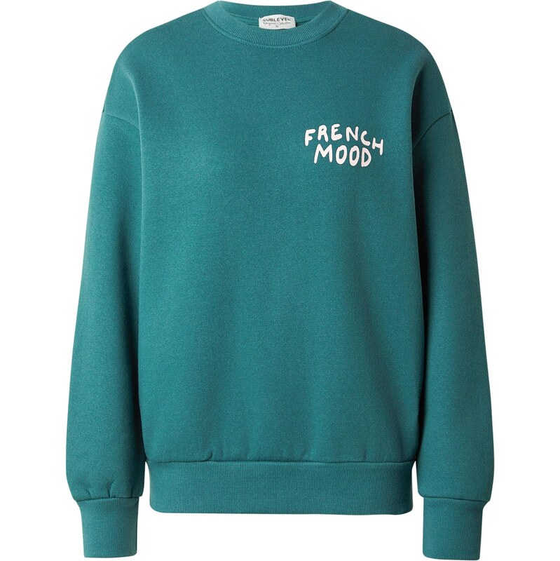 Sublevel Mikina petrolejová / pastelovo ružová 67267395