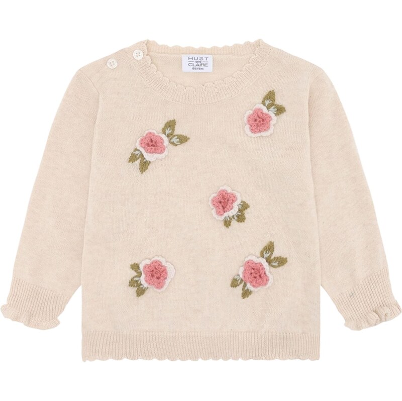 Hust & Claire Sveter Pusle Garden nebielená / olivová / staroružová / 67267617