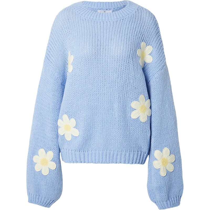 Hailys Sveter Be44lle nebesky modrá / pastelovo žltá / biela ako vlna 67267610