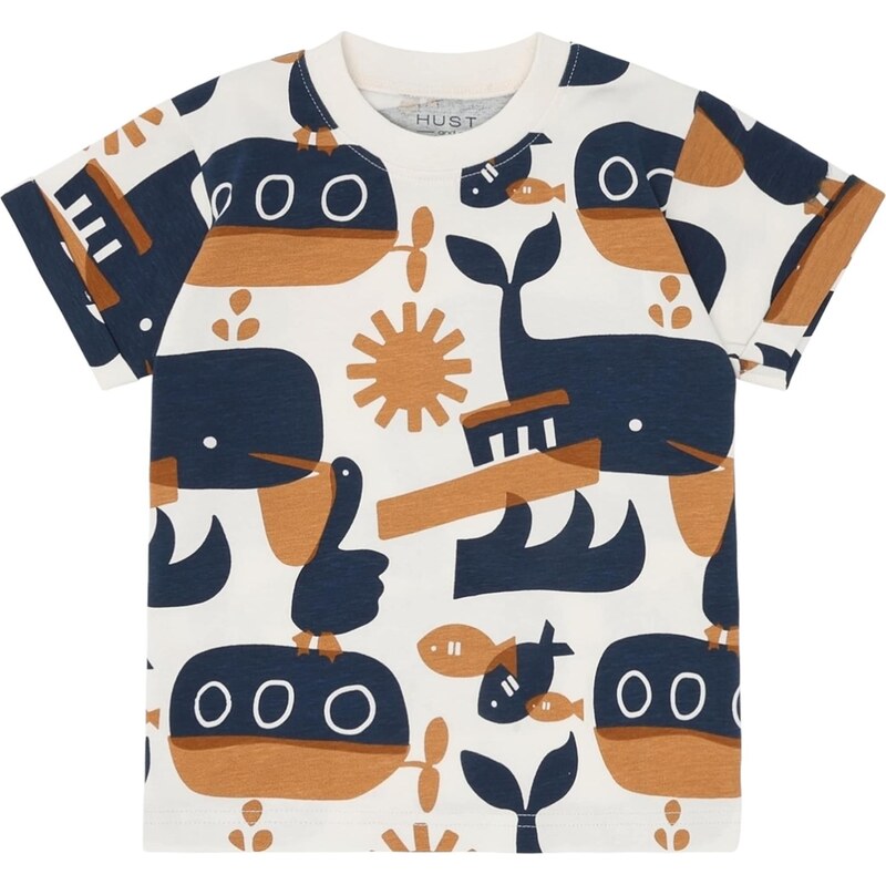 Hust & Claire Tričko Anton Oceanlife modrá / oranžová / biela 67267615