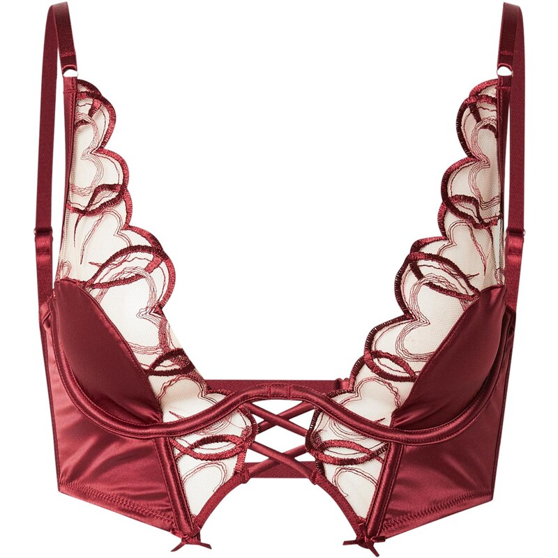 Hunkemöller Podprsenka Olivia vínovo červená 67267675