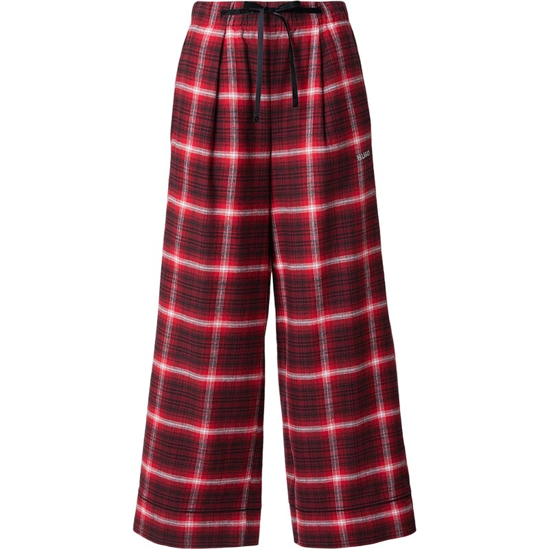 HUGO Pyžamové nohavice červená / čierna / biela 67267686