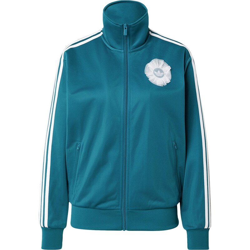 ADIDAS ORIGINALS Tepláková bunda petrolejová / biela 67267699