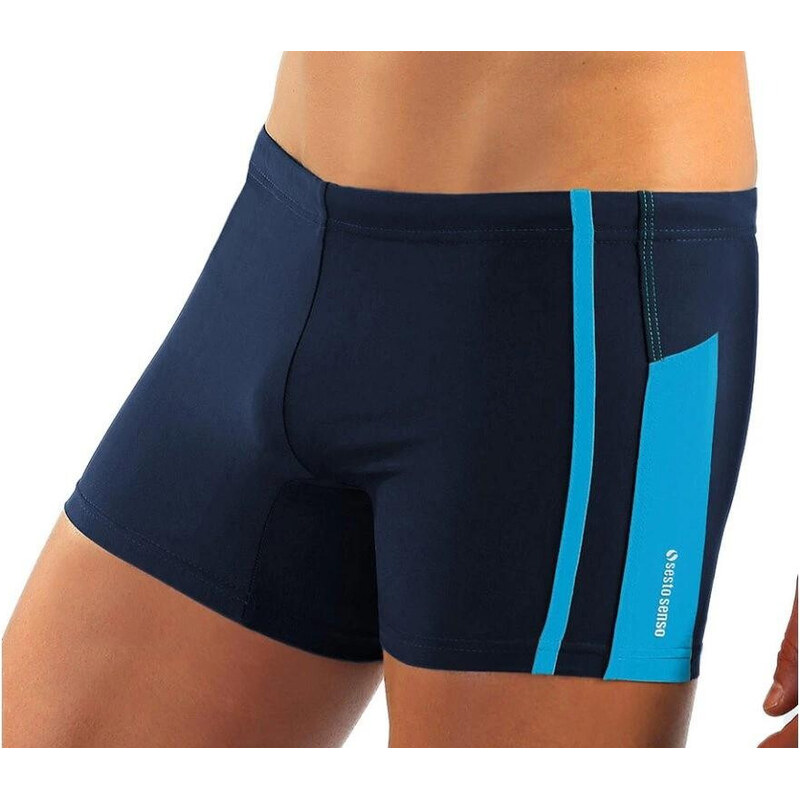 Pánske plavky BD 364 Tmavomodrá s modrou - Sesto Senso 67273451